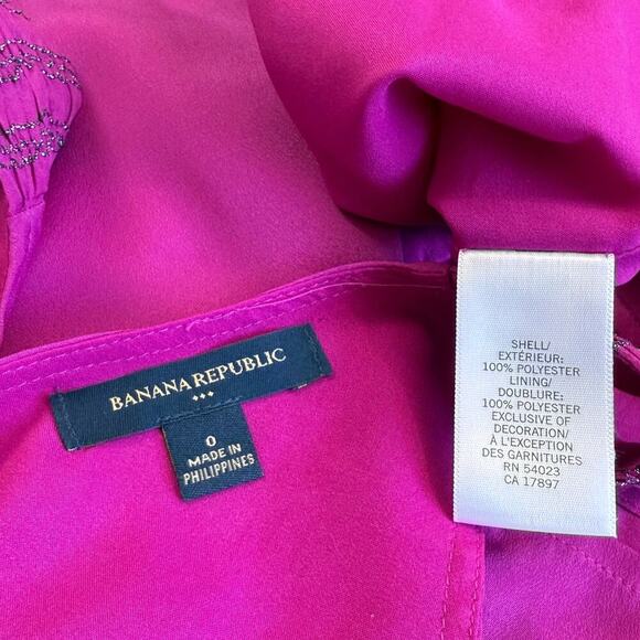 Banana Republic Sleeveless Cross Wrap Tie Waist Ruffles Sheath Dress Size 0 Pink - Picture 12 of 12